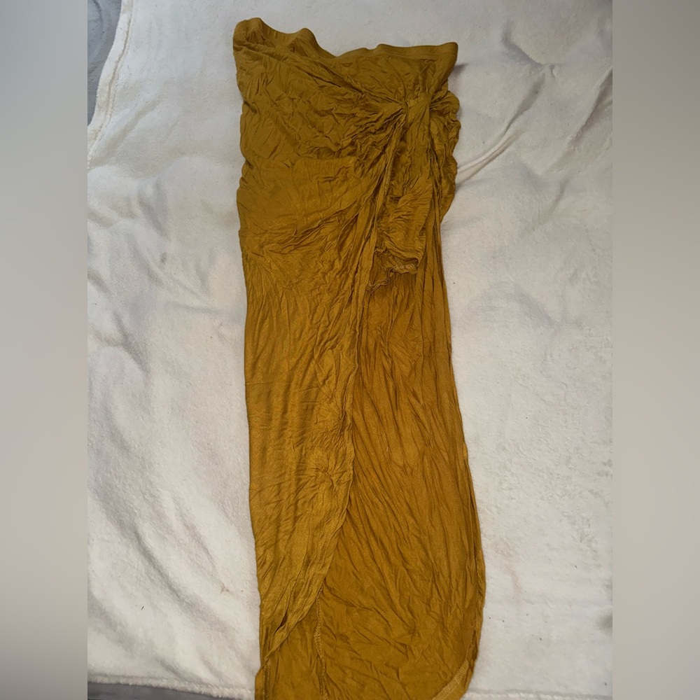 Mustard Yellow Bodycon Skirt